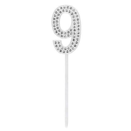 9 Years Cake topper Diamond 10.5cm