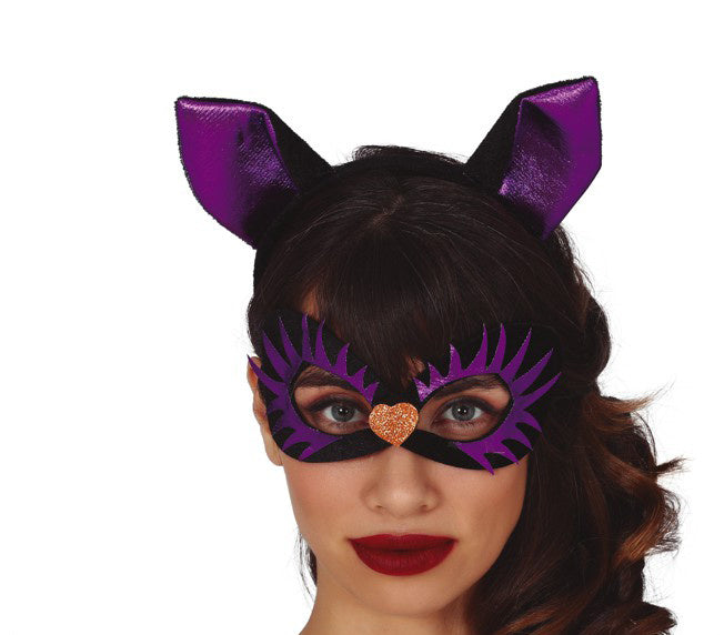 Diadème masque de chat