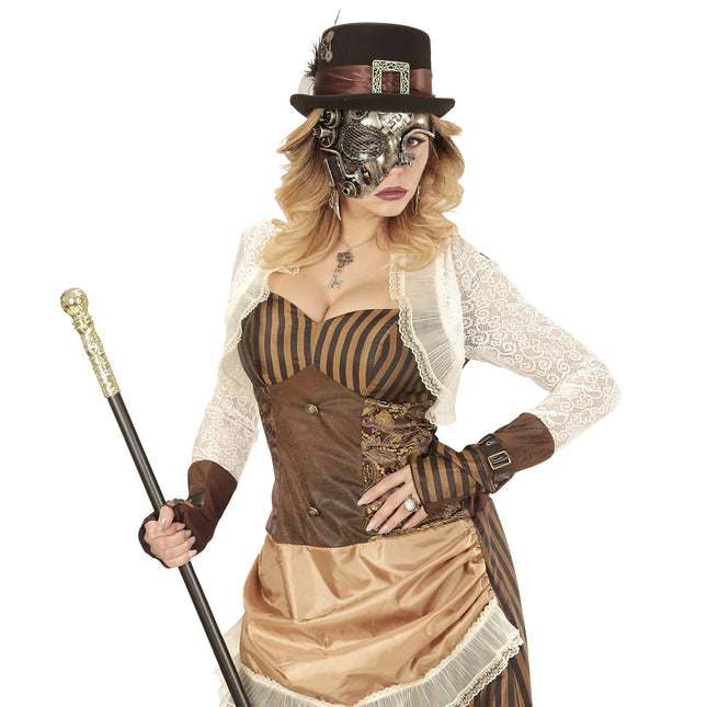 Masque Steampunk Argent