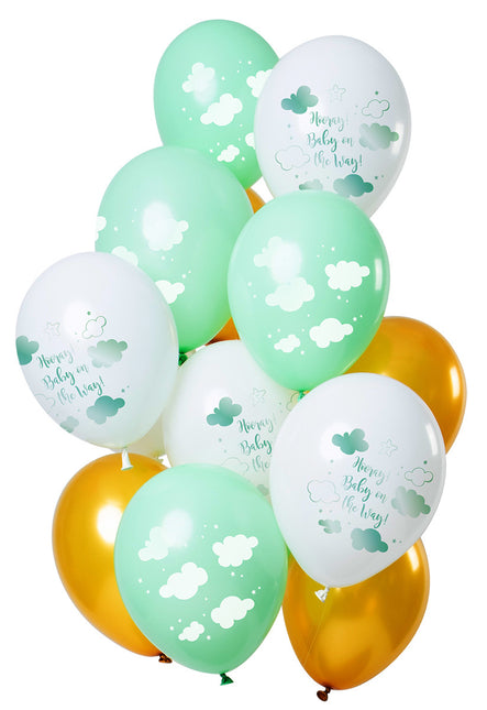 Ballons pour la révélation du sexe Hourra Bébé 30cm 12pcs