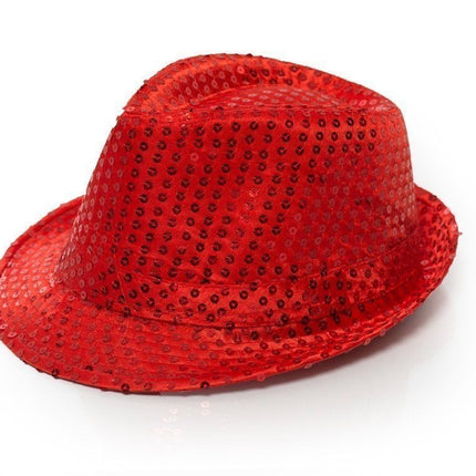 Chapeau pailleté rouge