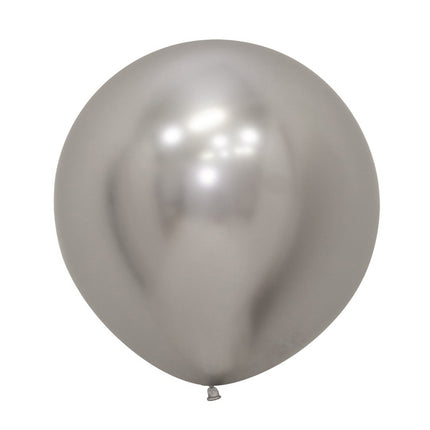 Ballons Reflex Argent 61cm 3pcs