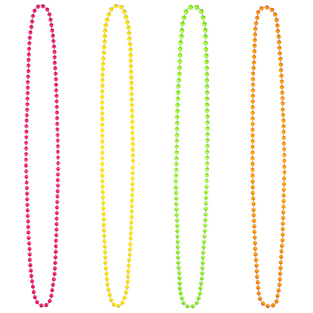 Collier de perles colorées 4pcs