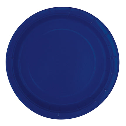 Assiettes bleues Marine rondes 23cm 16pcs