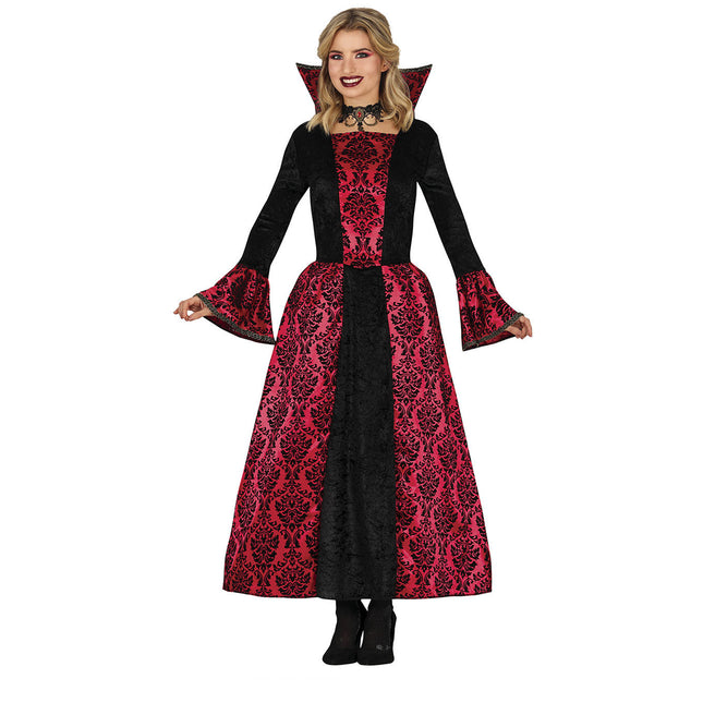 Robe d'Halloween de vampire rouge pour femme