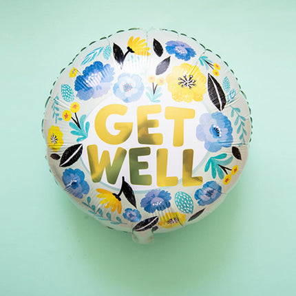 Ballon à l'hélium Get Well Flowers Vide 45cm