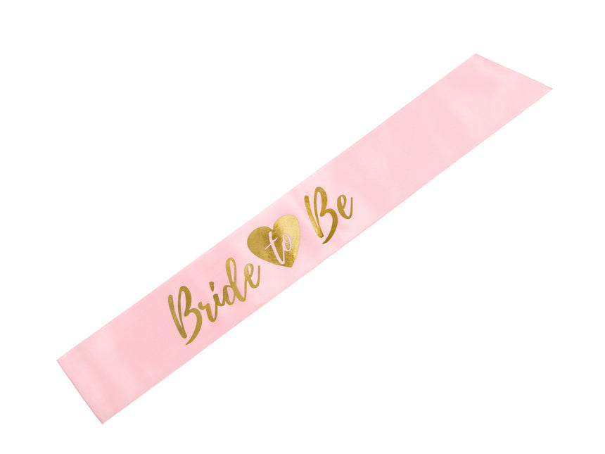 Ceinture Bride To Be rose clair 75cm