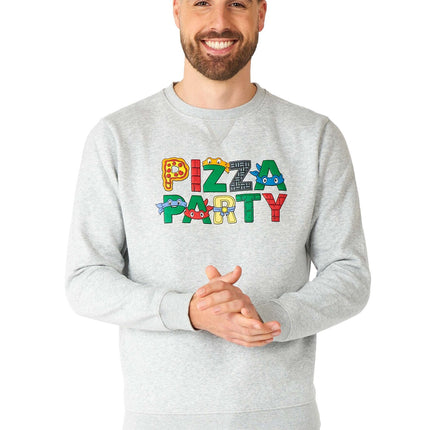 Teenage Mutant Hero Turtle Pizza Party Sweater Men OppoSuits