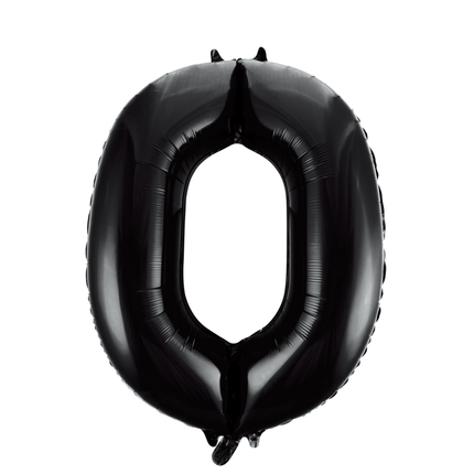 Ballon de baudruche Figure 0 Noir XL 86cm vide