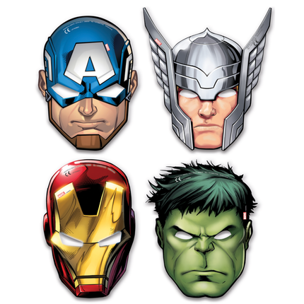 Masques Avengers Mighty 6pcs