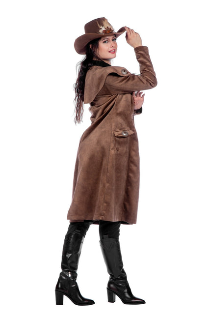 Veste de cow-boy marron pour femmes