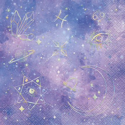 Serviettes violettes Galaxy 16pcs