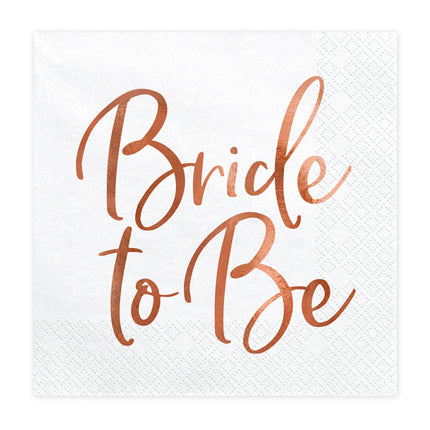 Serviettes de table Bride To Be 33cm 20pcs