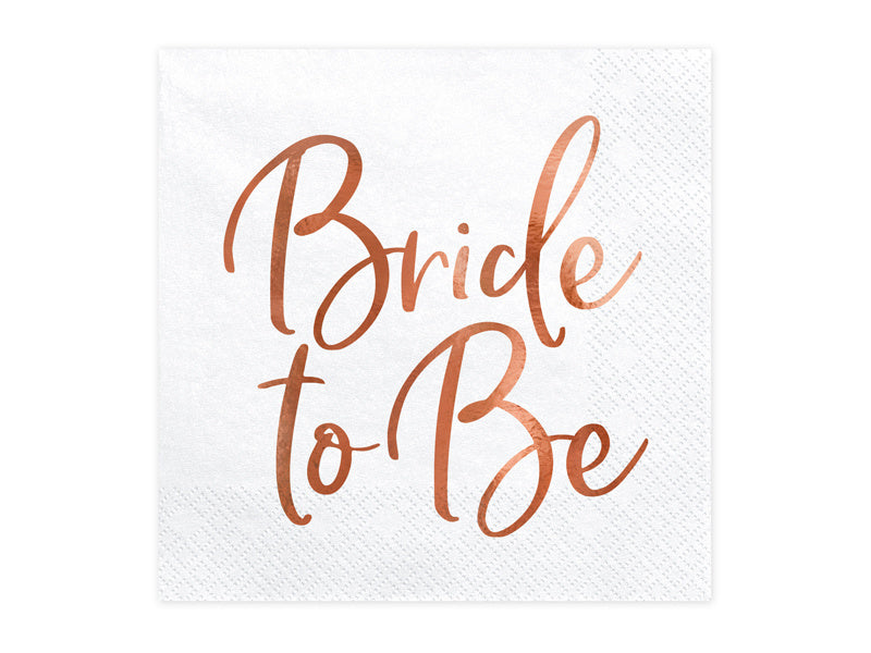 Serviettes de table Bride To Be 33cm 20pcs