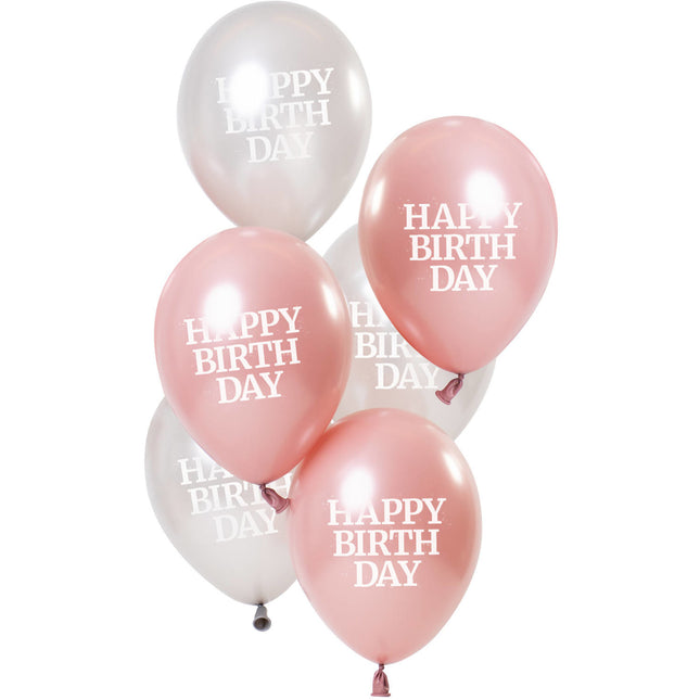 Bon anniversaire Ballons roses 23cm 6pcs