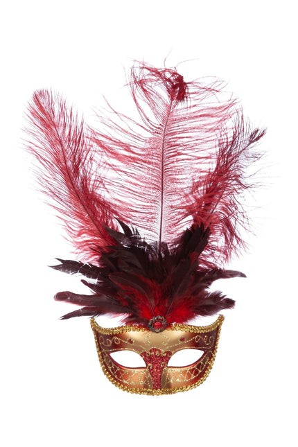 Plume de masque rouge