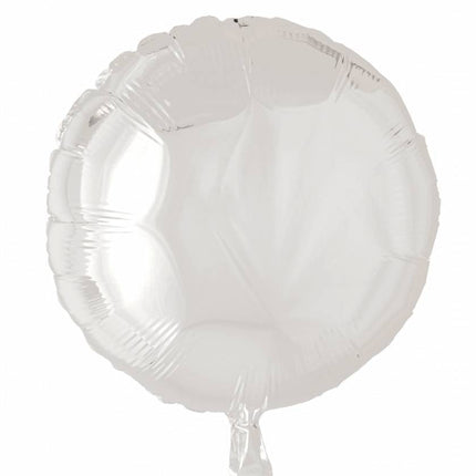 Ballon à l'hélium rond blanc 46cm vide