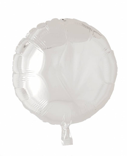 Ballon à l'hélium rond blanc 46cm vide