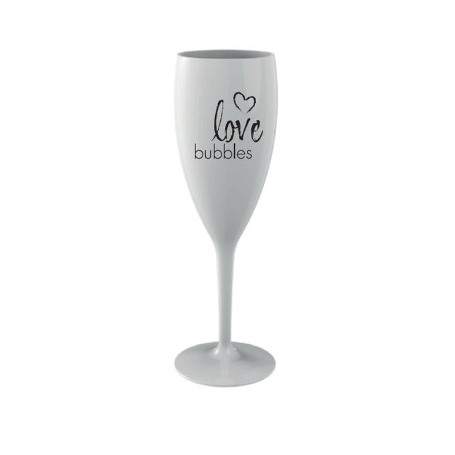 Verre à champagne White Love réutilisable 120ml