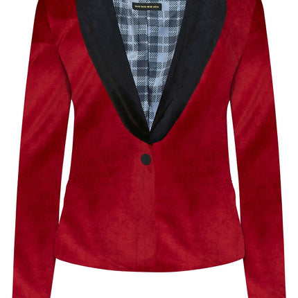 Blazer en velours rouge bordeaux pour dames OppoSuits