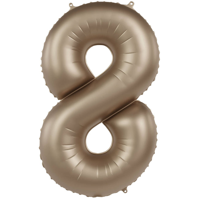 8 Year Figure Balloon Gold 86cm