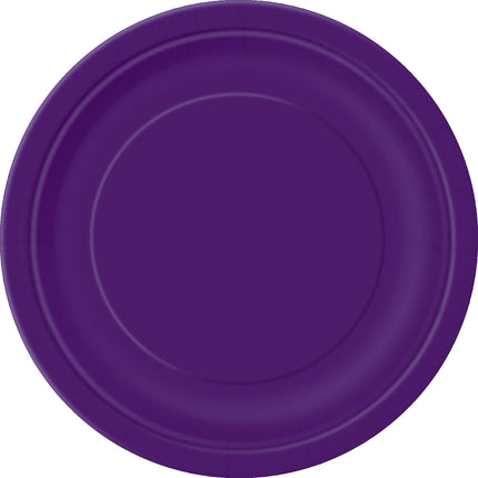 Assiettes violettes rondes 23cm 8pcs