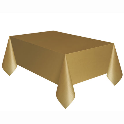 Nappe dorée en plastique 2.74m