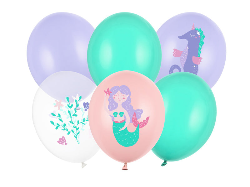 Ballons de sirène 30cm 6pcs