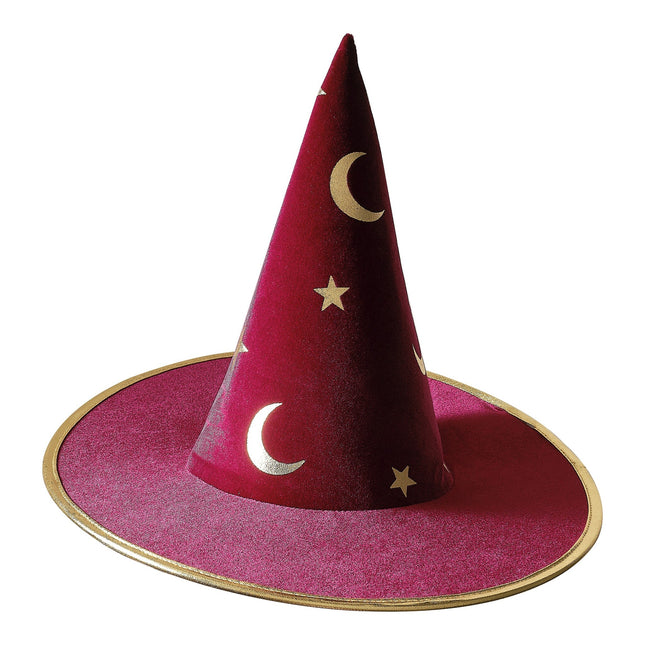 Chapeau de sorcière Halloween Rouge Bordeaux Enfant