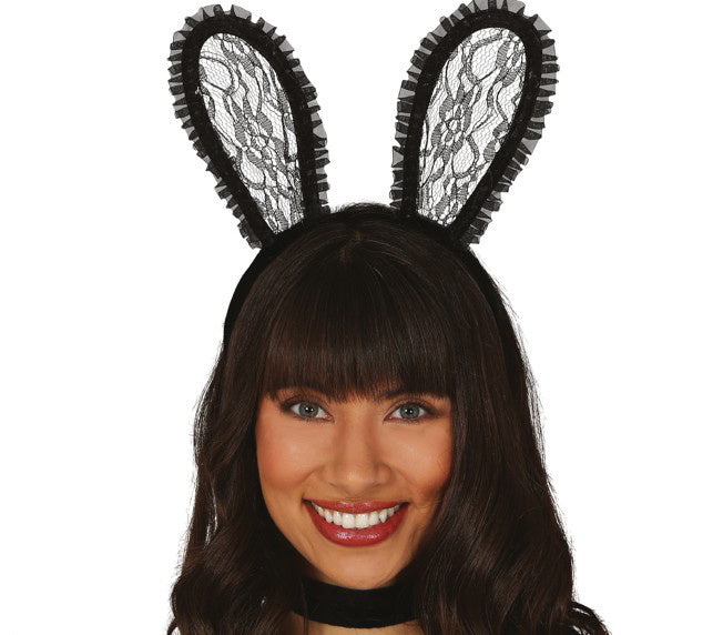 Tiara Rabbit Black Lace