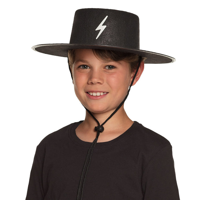 Chapeau Bandit Noir Enfant 36cm