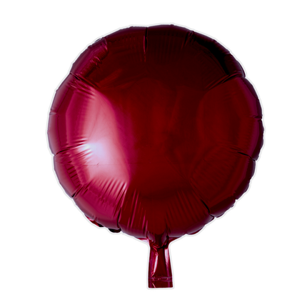 Ballon à hélium rond rouge bordeaux 46cm vide