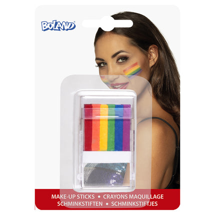 Marqueur pour peinture faciale multicolore arc-en-ciel