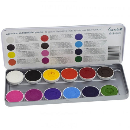 Palette de schmink colorés 12pcs