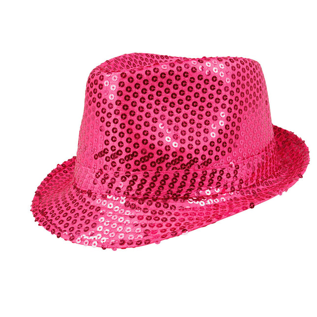 Chapeau rose pailleté