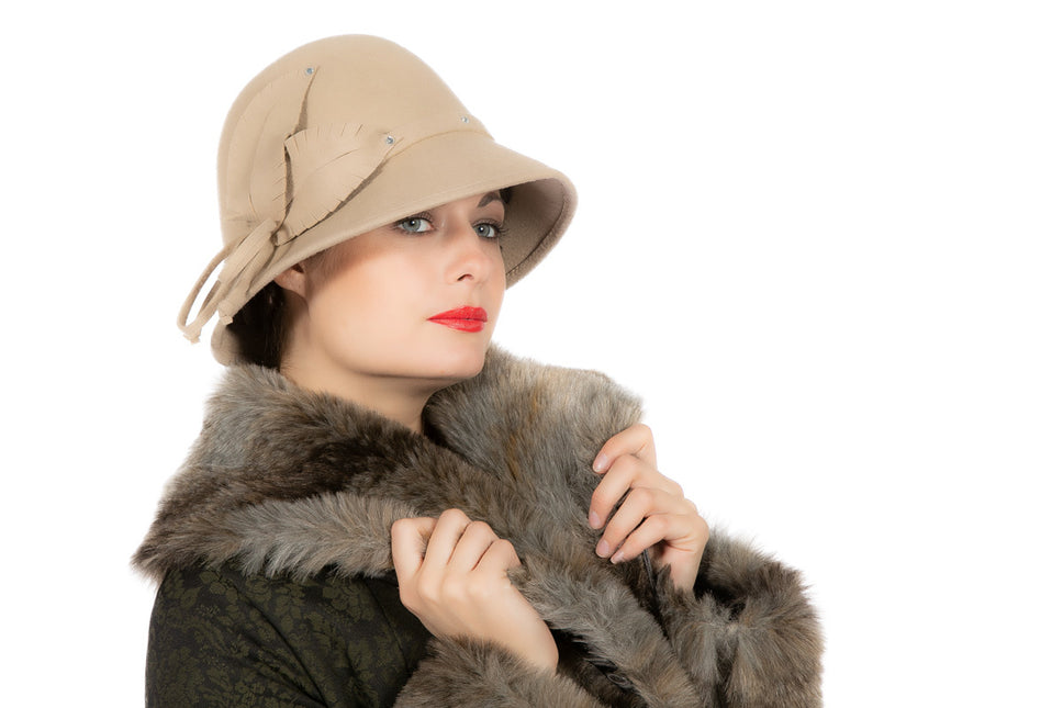 Chapeau beige 20'S