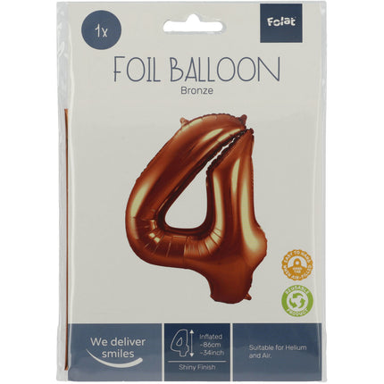 Ballon de baudruche Figure 4 Bronze XL 86cm vide