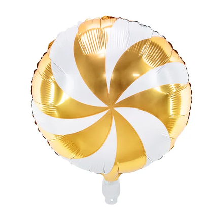 Ballon à l'hélium Candy Gold White Empty 35cm