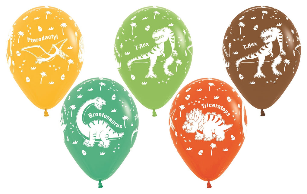 Ballons Dinosaures Mix 30cm 25pcs