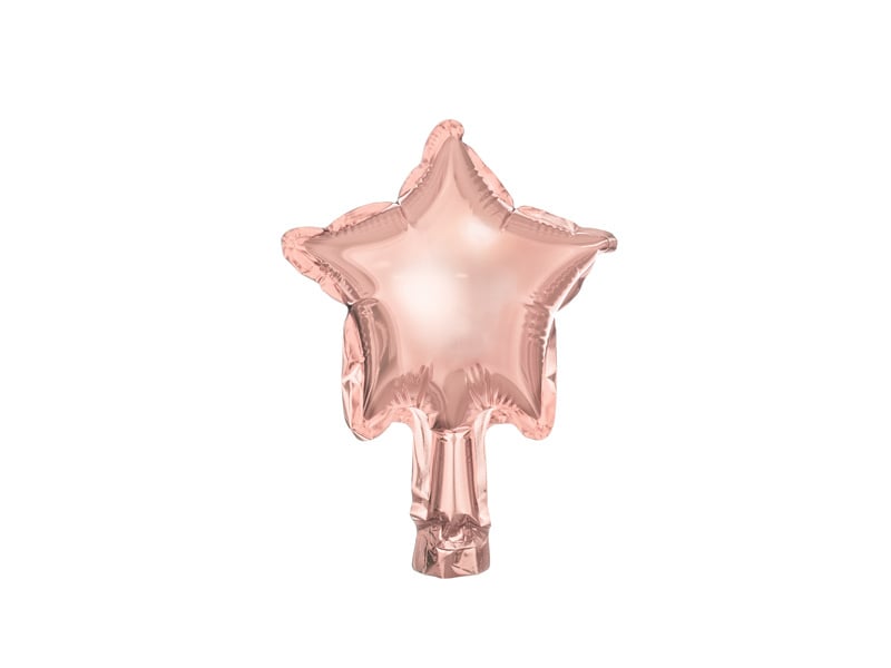 Ballon à l'hélium étoile or rose vide 12cm 25pcs