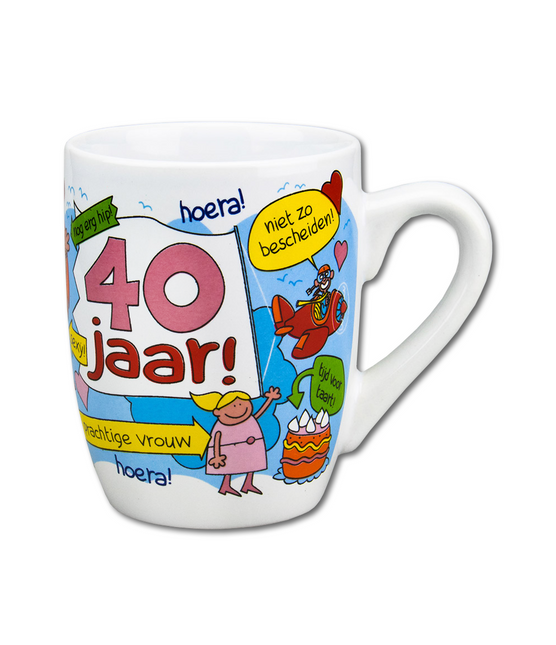 Mug 40 Years Woman 12cm