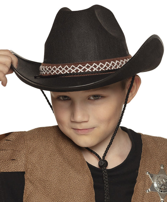 Chapeau de cow-boy noir enfant