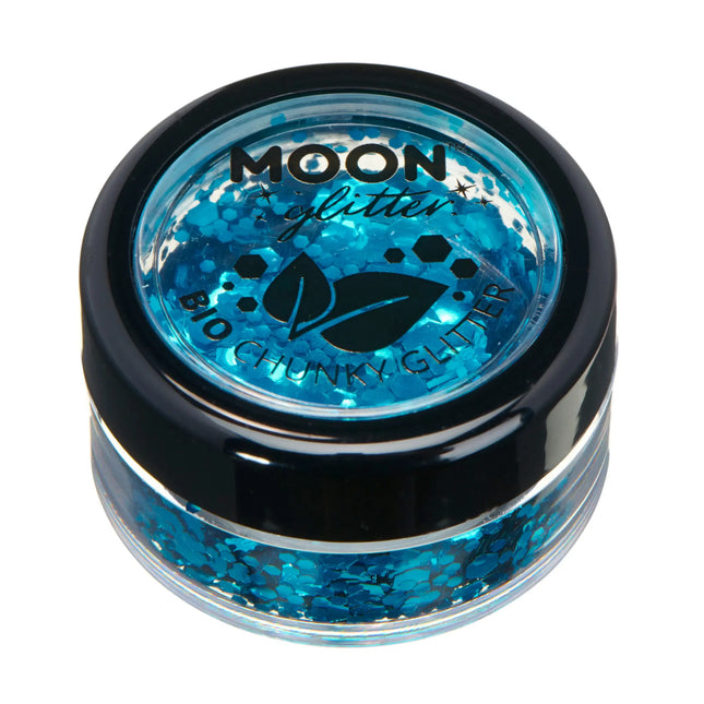 Moon Glitter Bio Chunky Glitter Bleu 3g