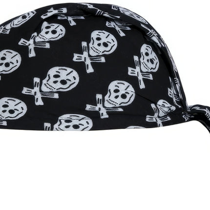 Bandana pirate noir et blanc