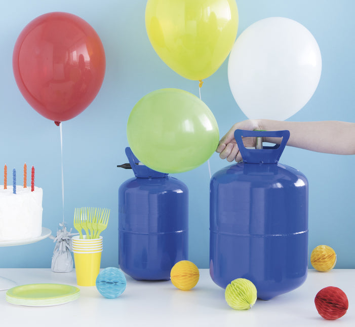 Réservoir d'hélium avec 50 ballons et ruban