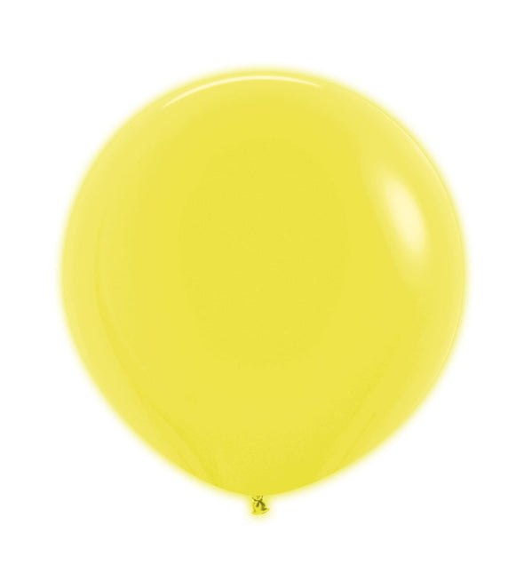 Ballons Néon Jaune 61cm 10pcs