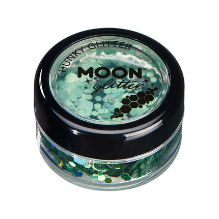 Moon Glitter Paillettes holographiques vertes 3g