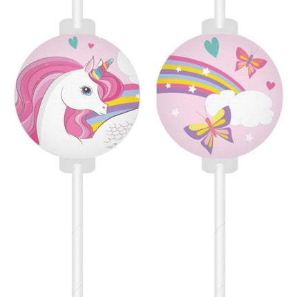 Pailles Licorne Arc-en-ciel 4pcs