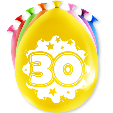 Ballons 30 Years Hurrah 30cm 8pcs