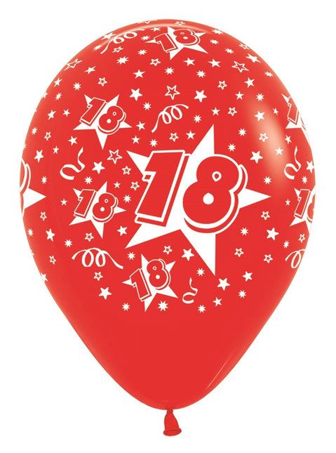 Ballons de baudruche Numéro 18 Mix 30cm 25pcs